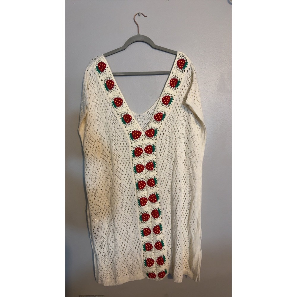 Knit Strawberry Coverup